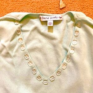 Teal Glass-beaded top